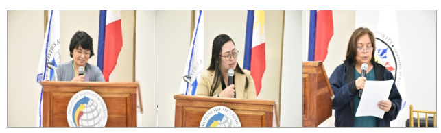 Maria Paz N. Marquez, Associate Professor VII, University of the Philippines Population Institute (UPPI), Grace R. Hinlo, Acting Division Chief, Commission on Population and Development (CPD), and Rosy Jane A.