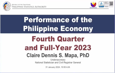 Press Conference on the 2023 Fourth Quarter Performance of the Philippine Economy