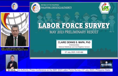 Press conference on the May 2023 Labor Force Survey Preliminary Results