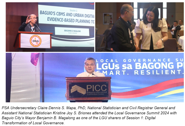 Local Governance Summit 2024 with Baguio City’s Mayor Benjamin B. Magalong as one of the LGU sharers of Session 1: Digital Transformation of Local Governance.