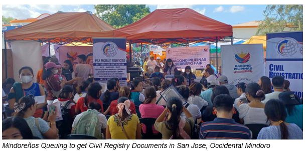   Mindoreños Queuing to get Civil Registry Documents in San Jose, Occidental Mindoro