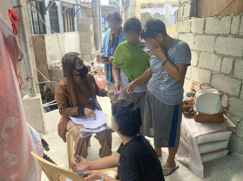 Personnel from PSO Davao del Sur distributes replaced IDs