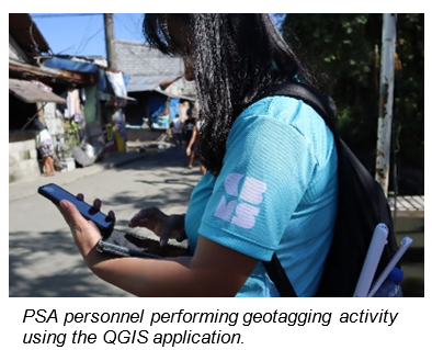 PSA Personnel performing geotagging activity