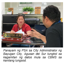 Panayam ng PSA sa City Administrator ng Bayugan City, Agusan del Sur 