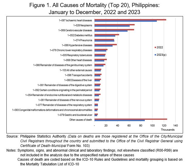 All Causes of Mortality (Top 20), Philippines