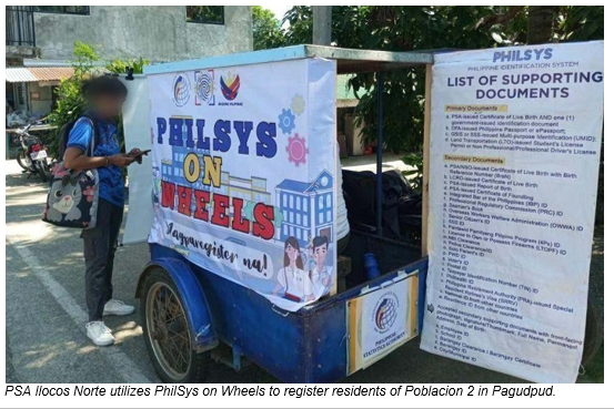 PSA Ilocos Norte utilizes PhilSys on Wheels to register residents of Poblacion 2 in Pagudpud.
