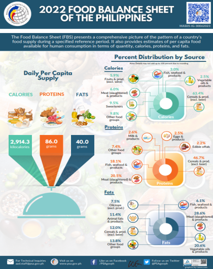 2022 Food Balance Sheet of the Philippines